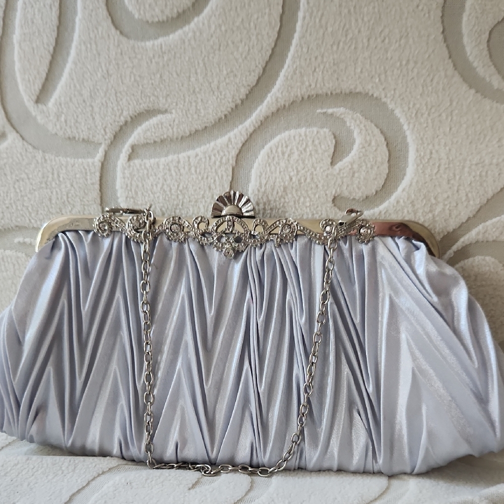 Elegant Silver Clutch Bag